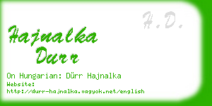 hajnalka durr business card