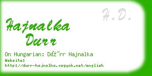 hajnalka durr business card